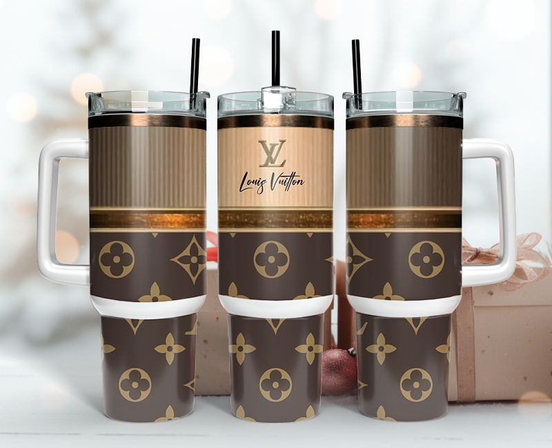 LV Tumbler Wrap 40oz,Tumbler Wrap with Logo Fashion - Instant PNG File  23