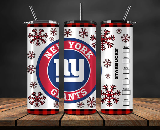 New York Giants Christmas Tumbler Png,NFL Merry Christmas Png, NFL Christmas Tumbler Wrap 24