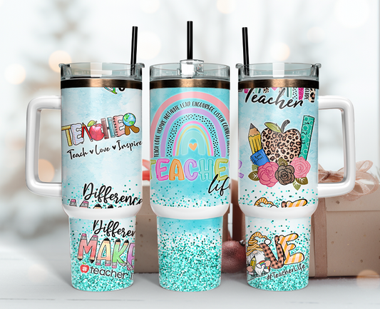 Teacher Tumbler Wrap 40oz, Teacher Tumbler Png 29