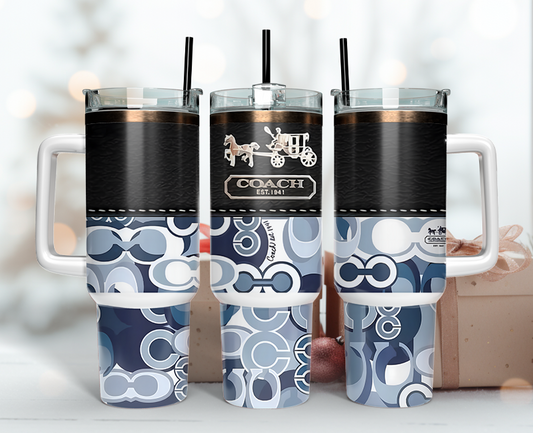 Coach Tumbler Wrap 40oz,Tumbler Wrap with Logo Fashion - Instant PNG File  02