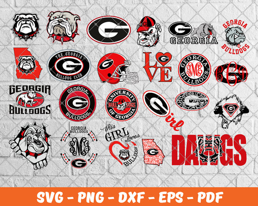 Georgia Bulldogs Bundle Svg, Football Svg ,Sport Svg, Sport Bundle Svg 30