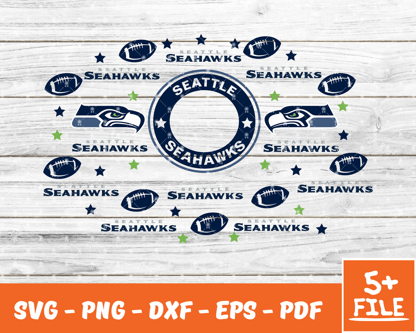 Seattle Seahawks Full Wrap Template Svg, Cup Wrap Coffee 30