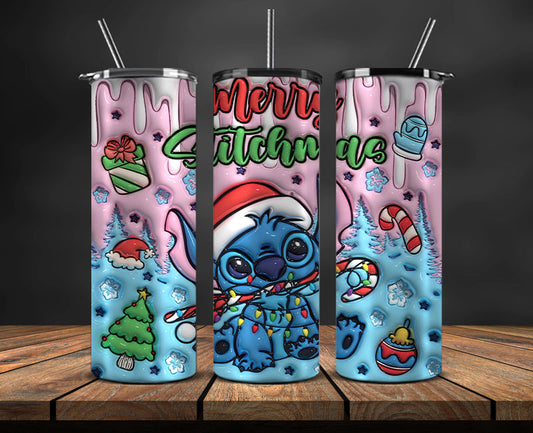 Christmas 20oz Tumbler Wrap PNG, Christmas 3D Inflated Puffy Tumbler Wrap Png, Grinchmas 20oz Png 314