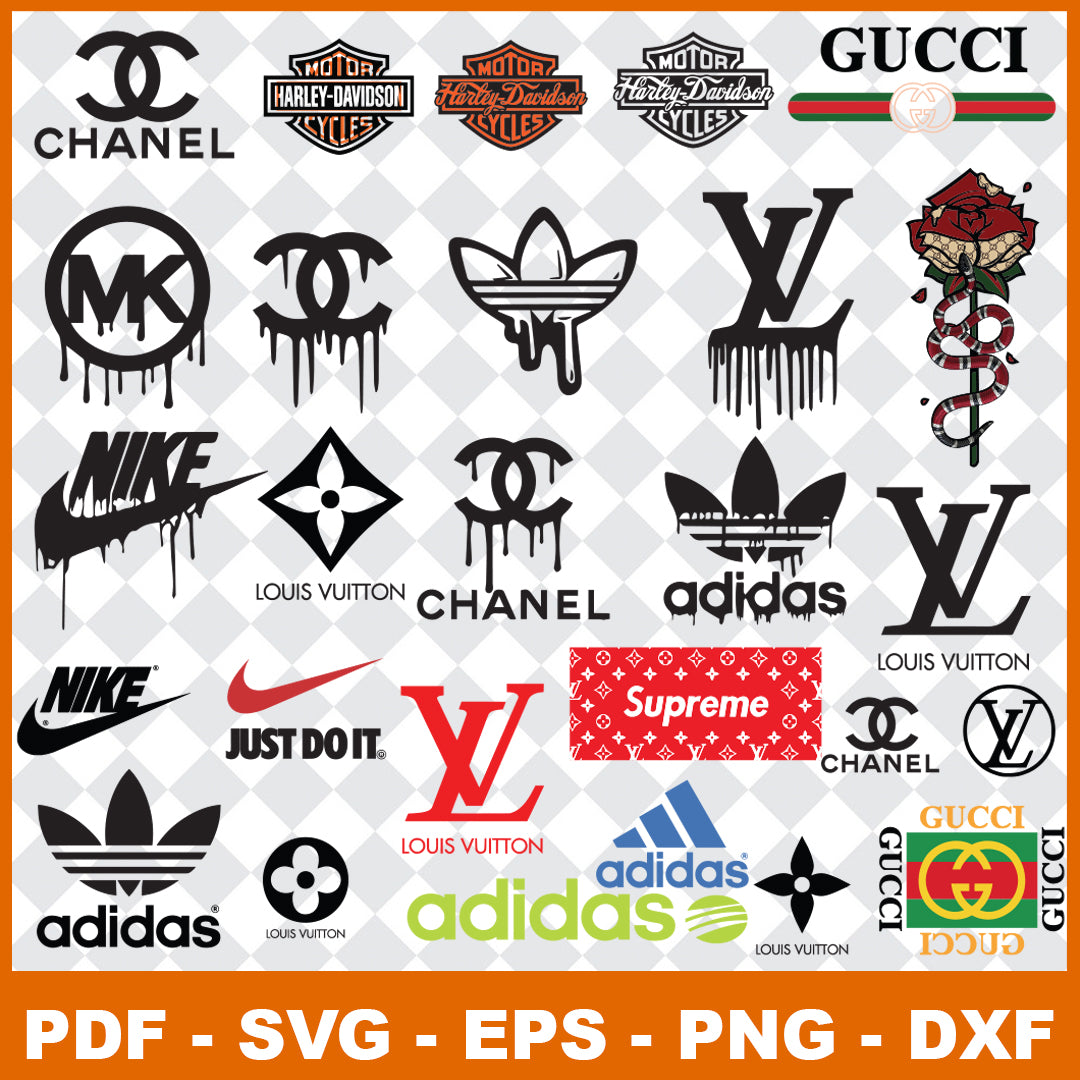 Bundle Logo Fashion Svg, Luxury Brand Svg, Famous Logo Svg 31