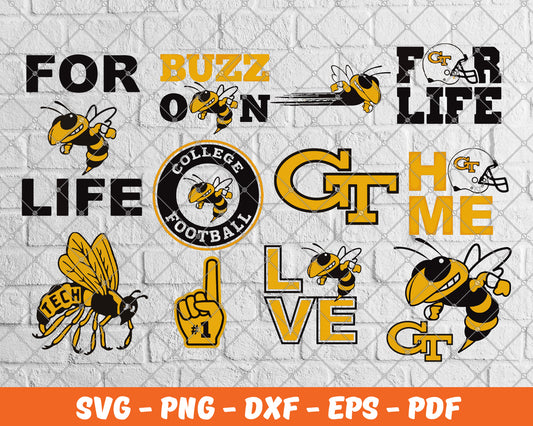 Georgia Tech Yellow Jackets Bundle Svg, Football Svg ,Sport Svg, Sport Bundle Svg 31