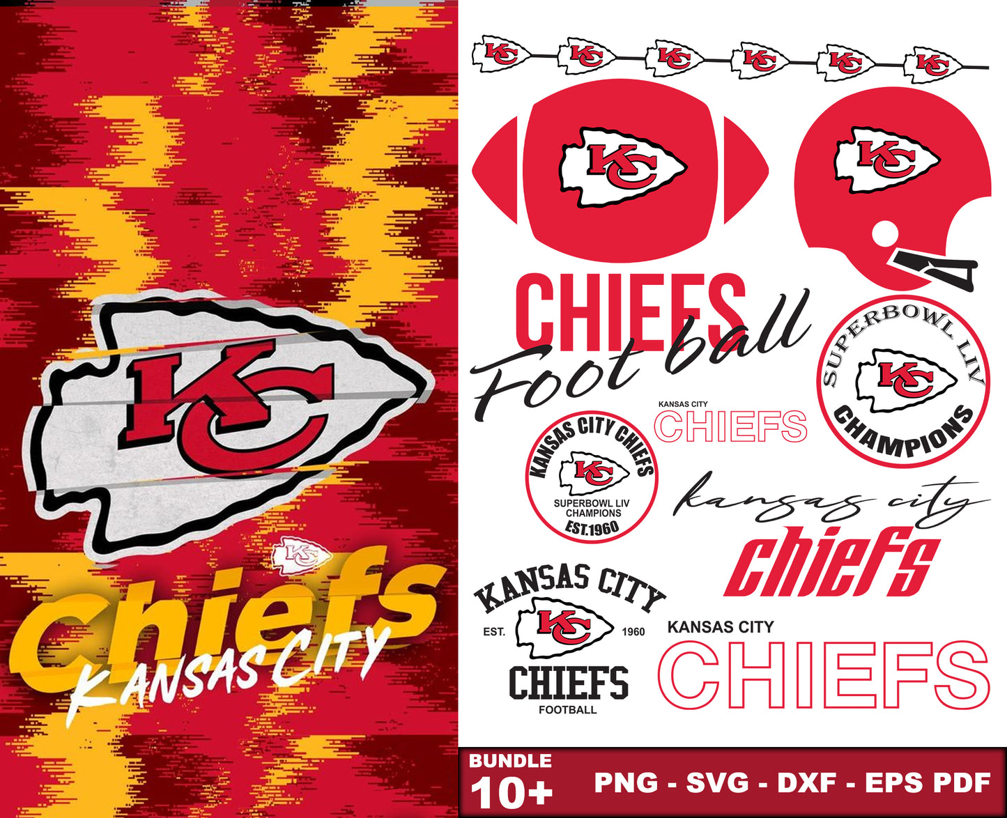 Kansas City Chiefs Bundle svg, Kansas City Chiefs Nfl, Bundle