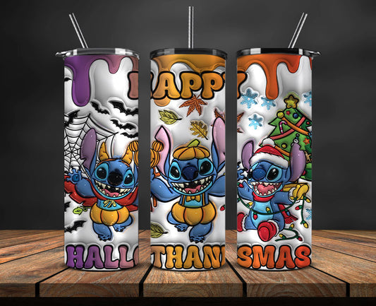 Christmas 20oz Tumbler Wrap PNG, Christmas 3D Inflated Puffy Tumbler Wrap Png, Grinchmas 20oz Png 343