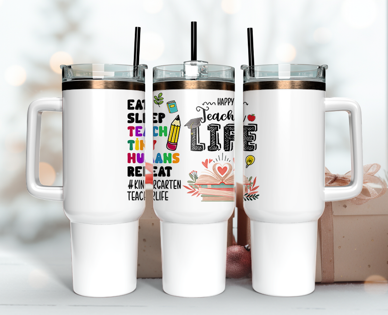 Teacher Tumbler Wrap 40oz, Teacher Tumbler Png 34