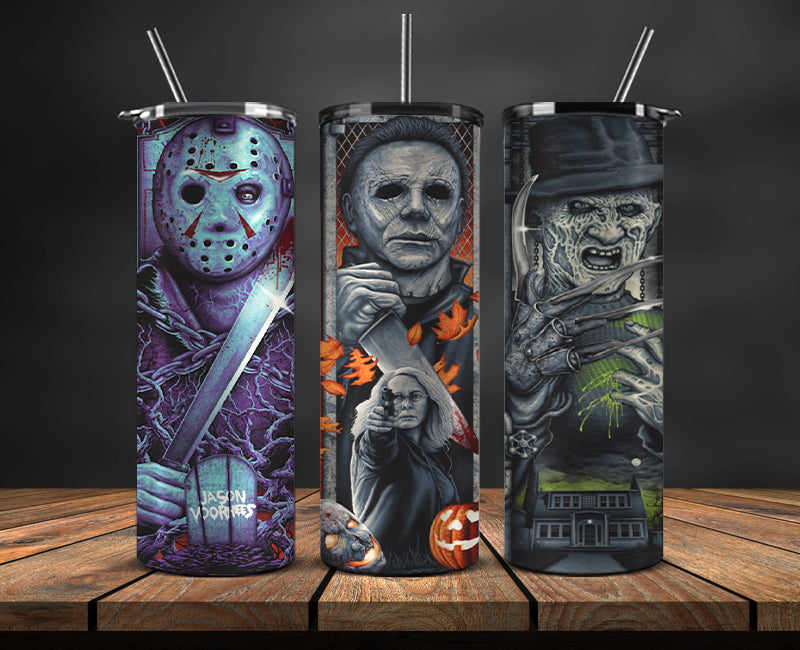 Horror Movies Tumbler Wrap ,Halloween Tumbler Wrap 35