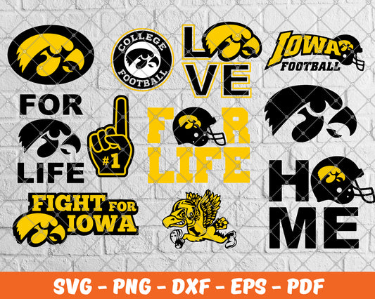 Lowa Hawkeyes Bundle Svg, Football Svg ,Sport Svg, Sport Bundle Svg 37