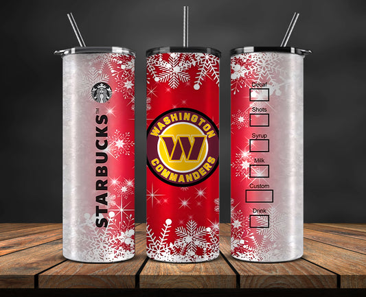 Washington Commanders Christmas Tumbler Png,NFL Merry Christmas Png, NFL Christmas Tumbler Wrap 37