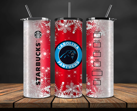 Carolina Panthers Christmas Tumbler Png,NFL Merry Christmas Png, NFL Christmas Tumbler Wrap 38