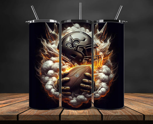 New Orleans Saints Tumbler Wrap, American Football Tumbler PNG -38