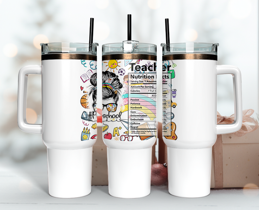 Teacher Tumbler Wrap 40oz, Teacher Tumbler Png 39