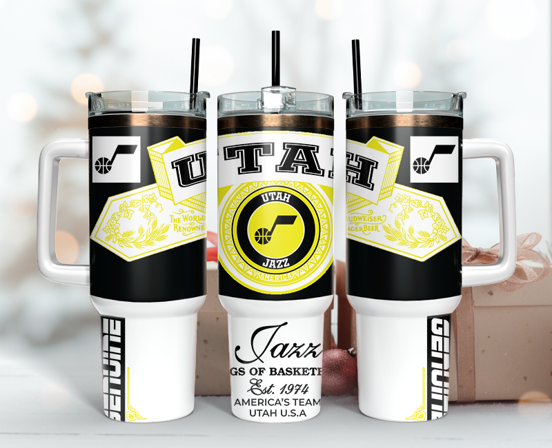 Utah Jazz Tumbler Wrap 40oz, Nba Tumbler Wrap 40oz