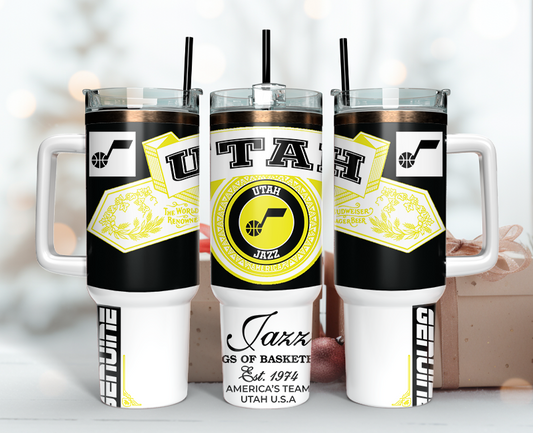 Utah Jazz Tumbler Wrap 40oz, Nba Tumbler Wrap 40oz