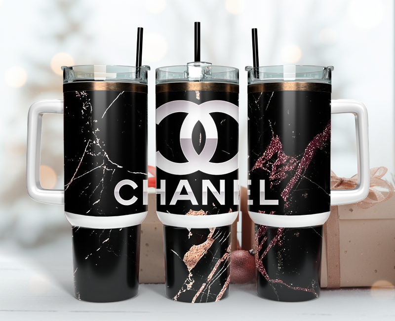 Chanel Tumbler Wrap 40oz,Tumbler Wrap with Logo Fashion - Instant PNG File  03