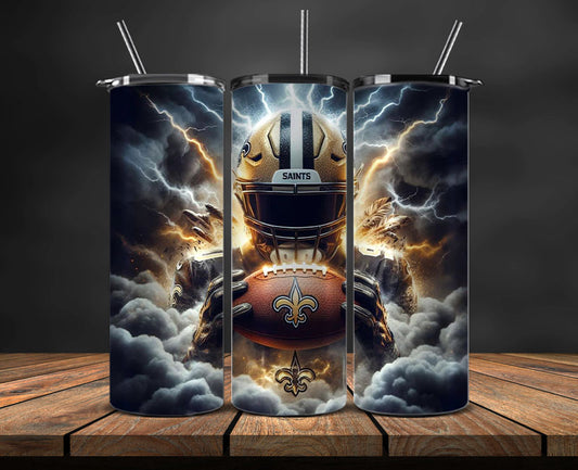 New Orleans Saints Tumbler Wrap, American Football Tumbler PNG -41