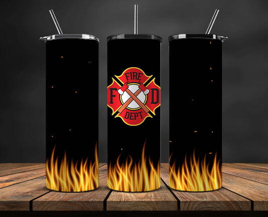 Firefighter Tumbler Wrap , Fire Rescue Fireman 41