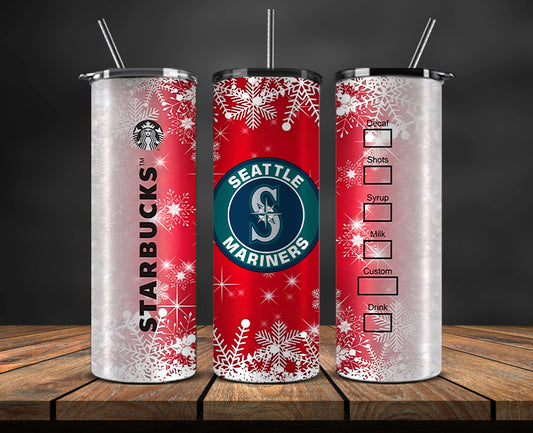 Seattle Mariners Png,Christmas MLB Tumbler Png , MLB Christmas Tumbler Wrap 41