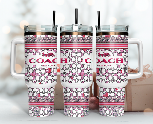 Coach Tumbler Wrap 40oz,Tumbler Wrap with Logo Fashion - Instant PNG File  43