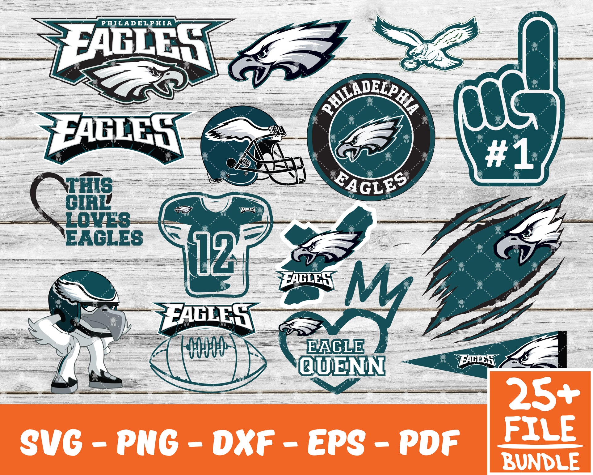 Football Mascot Svg, Philadelphia Eagles Svg, Football Logo