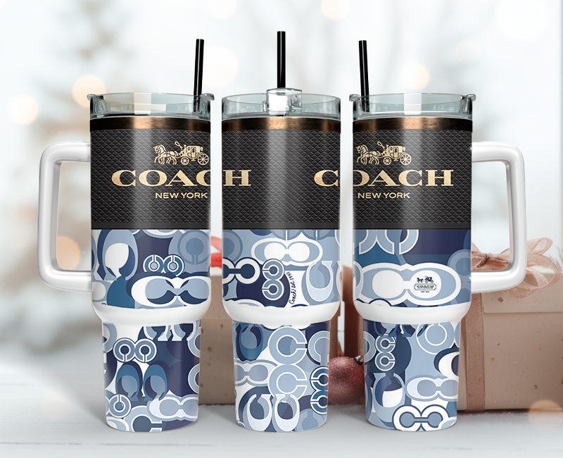 Coach Tumbler Wrap 40oz,Tumbler Wrap with Logo Fashion - Instant PNG File  47