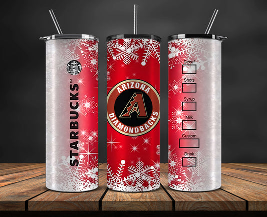 Arizona Diamondbacks Png,Christmas MLB Tumbler Png , MLB Christmas Tumbler Wrap 47