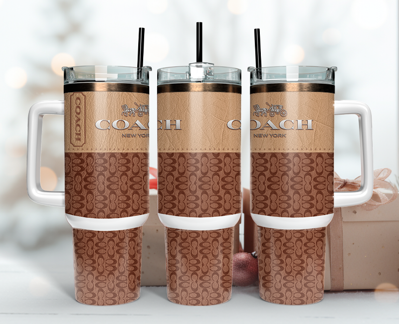 Coach Tumbler Wrap 40oz,Tumbler Wrap with Logo Fashion - Instant PNG File  48