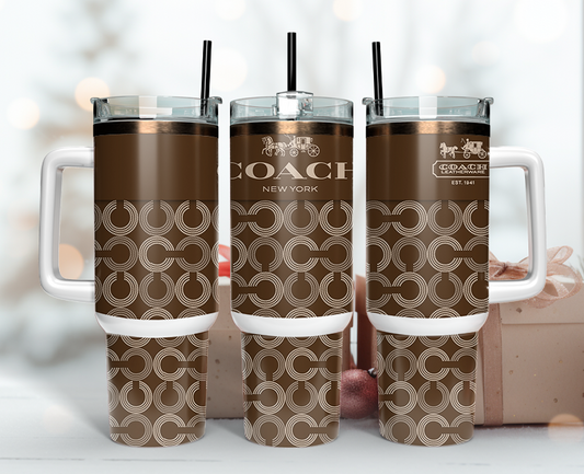 Coach Tumbler Wrap 40oz,Tumbler Wrap with Logo Fashion - Instant PNG File  49