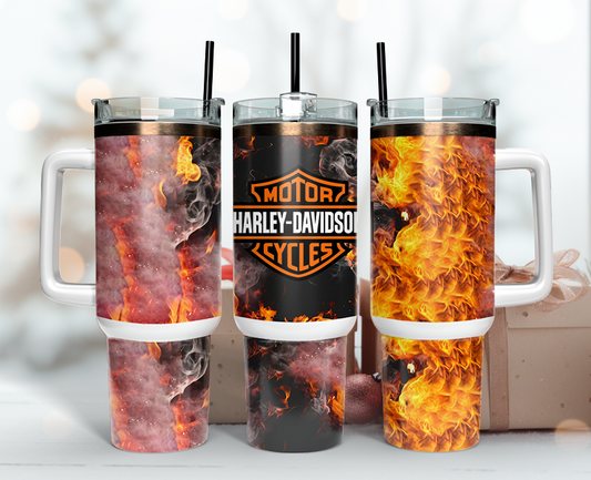 Harley Davidson Tumbler Wrap 40oz - Download High-Quality PNG 04