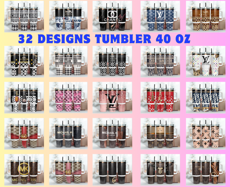 32 Designs Logo Fashion Tumbler Wrap 40oz ,Tumbler Wrap with Logo Fashion