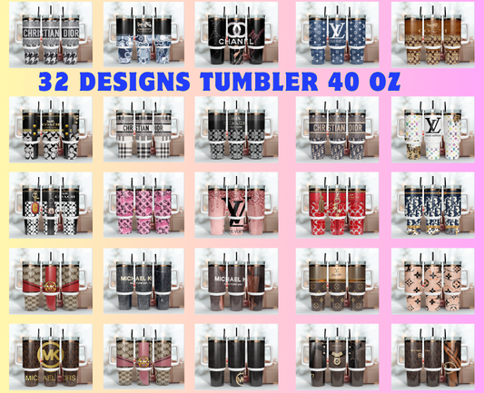 32 Designs Logo Fashion Tumbler Wrap 40oz ,Tumbler Wrap with Logo Fashion