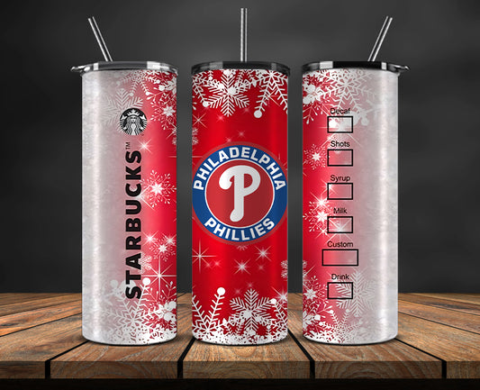 Philadelphia Phillies Png,Christmas MLB Tumbler Png , MLB Christmas Tumbler Wrap 52