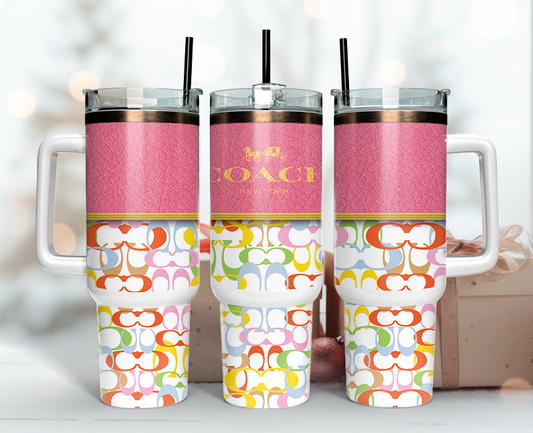 Coach Tumbler Wrap 40oz,Tumbler Wrap with Logo Fashion - Instant PNG File  52