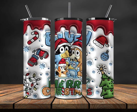 Christmas 20oz Tumbler Wrap PNG, Christmas 3D Inflated Puffy Tumbler Wrap Png, Grinchmas 20oz Png 52