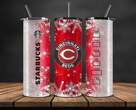 Cincinnati Reds Png,Christmas MLB Tumbler Png , MLB Christmas Tumbler Wrap 56