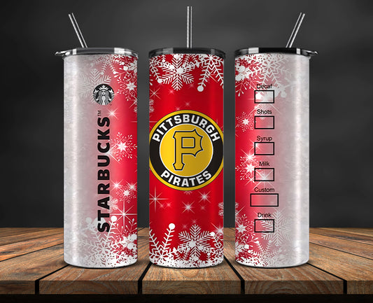 Pittsburgh Pirates Png,Christmas MLB Tumbler Png , MLB Christmas Tumbler Wrap 57