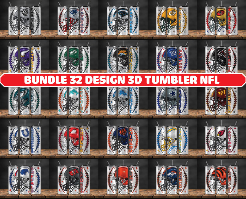 Bundle NFL Logo Tumbler Wrap, Bundle Sport Tumbler 58