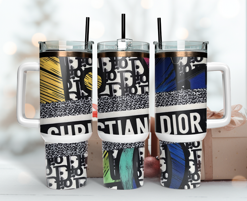 Christian Dior Tumbler Wrap 40oz,Tumbler Wrap with Logo Fashion - Instant PNG File  05