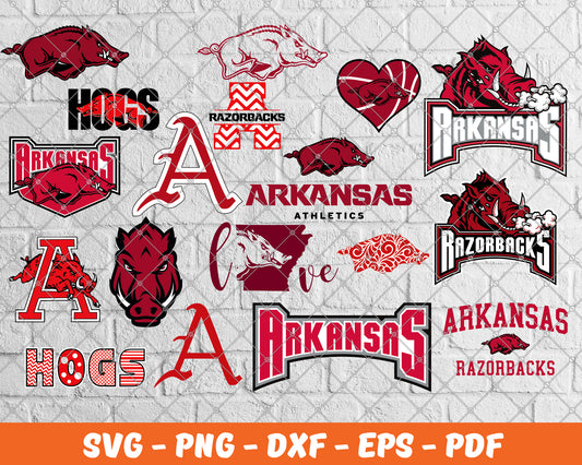 Arkansas Razorbacks Bundle Svg, Football Svg ,Sport Svg, Sport Bundle Svg 05