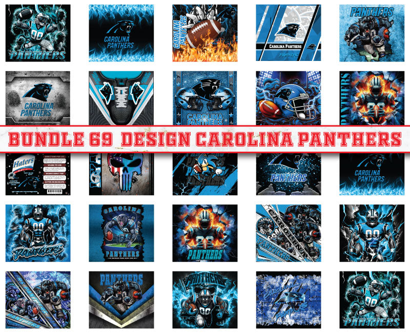 Carolina Panthers Tumbler Wrap , Football Tumbler Png ,32 Team Sport png 05