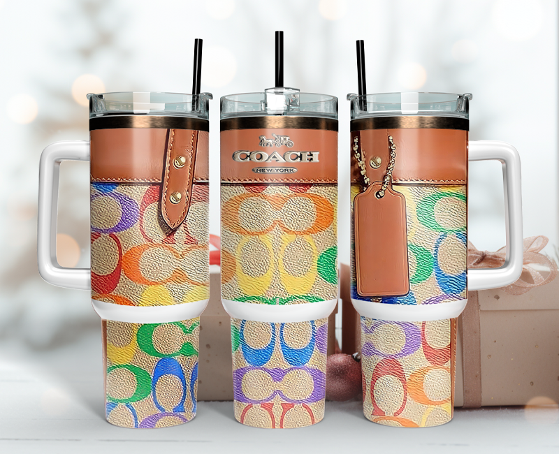 Coach Tumbler Wrap 40oz,Tumbler Wrap with Logo Fashion - Instant PNG File  61