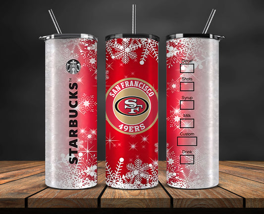 San Francisco 49ers Christmas Tumbler Png,NFL Merry Christmas Png, NFL Christmas Tumbler Wrap 61