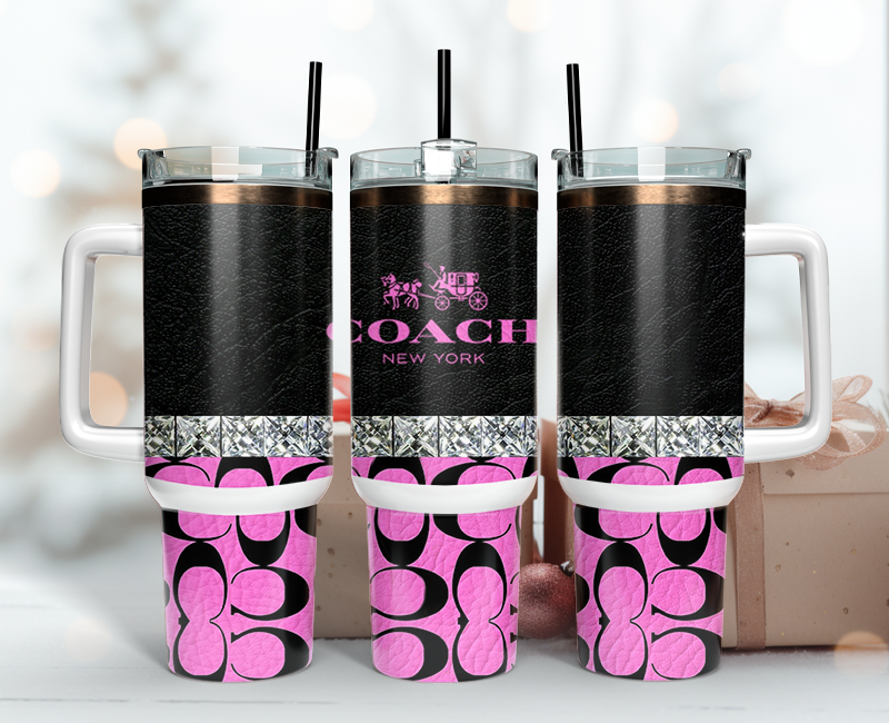 Coach Tumbler Wrap 40oz,Tumbler Wrap with Logo Fashion - Instant PNG File  62