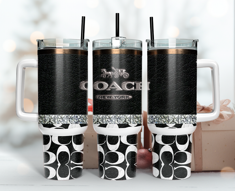 Coach Tumbler Wrap 40oz,Tumbler Wrap with Logo Fashion - Instant PNG File  63