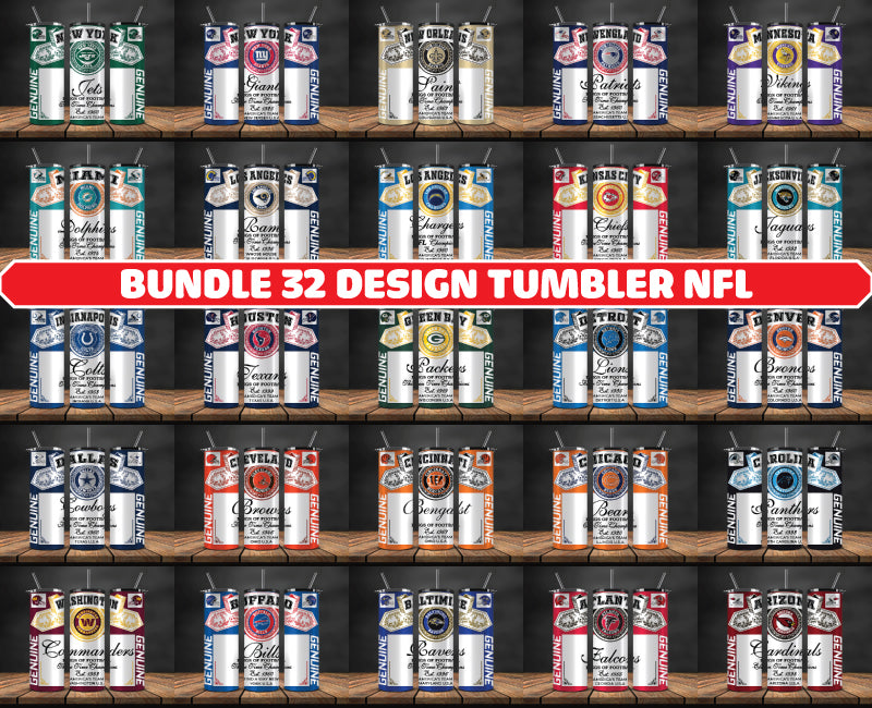 Bundle NFL Logo Tumbler Wrap, Bundle Sport Tumbler 63