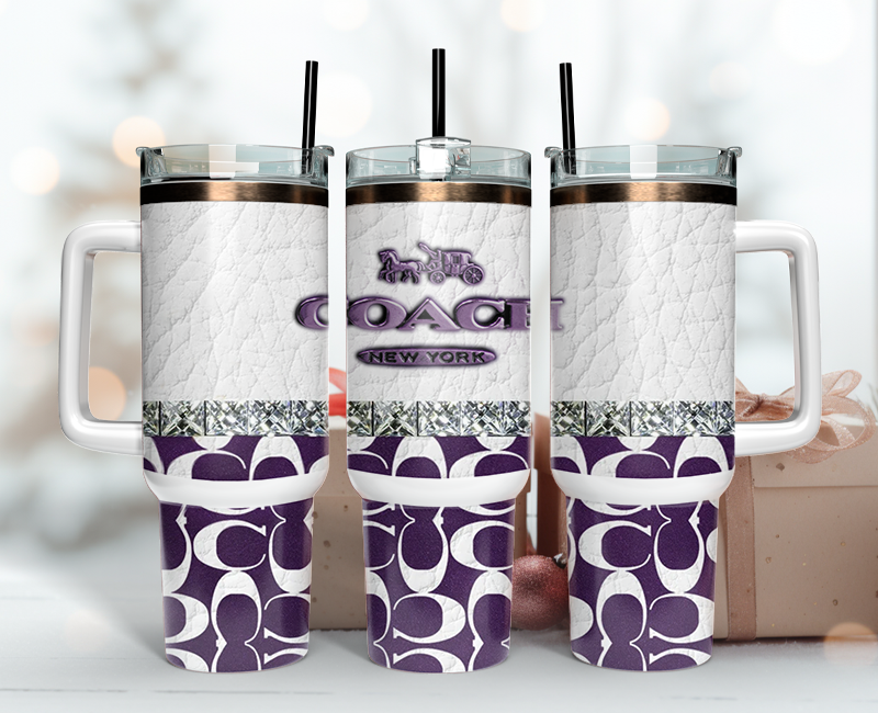 Coach Tumbler Wrap 40oz,Tumbler Wrap with Logo Fashion - Instant PNG File  64