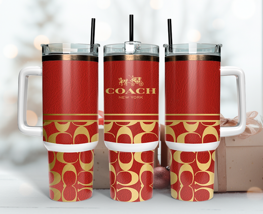 Coach Tumbler Wrap 40oz,Tumbler Wrap with Logo Fashion - Instant PNG File  65