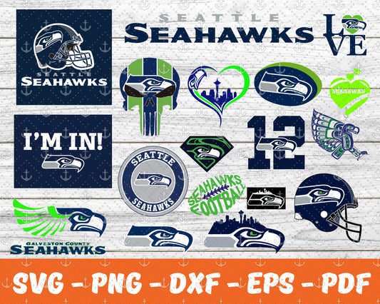 Seattle Seahawks Bundle Svg, Football Svg ,Sport Svg, Sport Bundle Svg 65